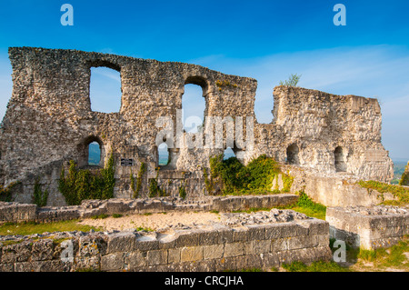 Francia; Normandia; les andelys; chateau; gaillard; Foto Stock