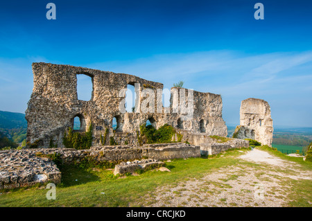 Francia; Normandia; les andelys; chateau; gaillard; Foto Stock