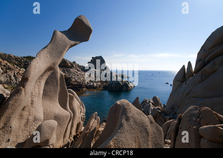 Le formazioni rocciose, esterno Gallura, Palau Sardegna, Italia, Europa Foto Stock