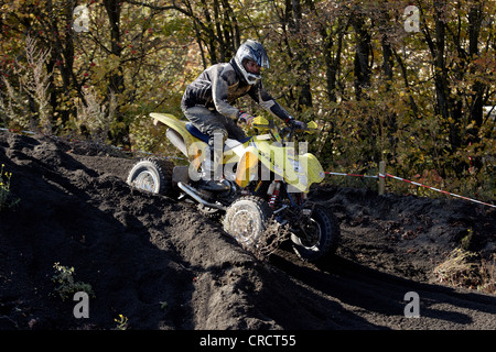 Mittelrheinische Gelaendefahrt, quad bike, off-road gara di motocross, Kempenich, Renania-Palatinato, Germania, Europa Foto Stock