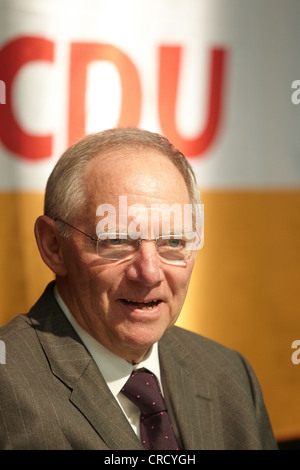 Federale il Ministro delle finanze e Wolfgang Schaeuble, Coblenza, Renania-Palatinato, Germania, Europa Foto Stock