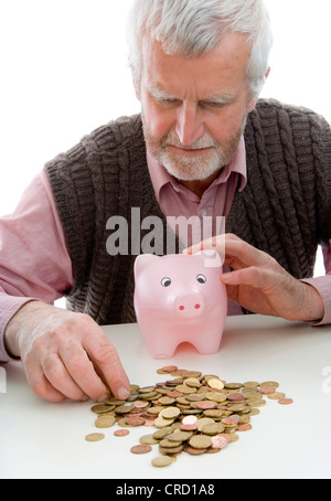 Simbolico per pensionato con pensione minima Foto Stock