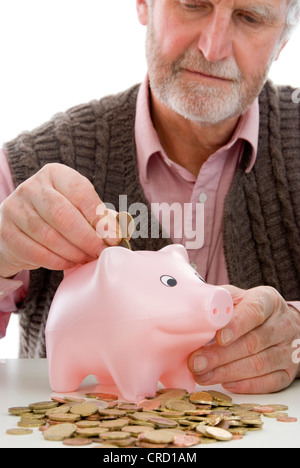 Simbolico per pensionato con pensione minima Foto Stock