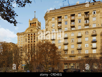 Kreschtschatik Street, Kiev, Ucraina, Europa Foto Stock