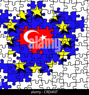 Simbolo UE entrata della Turchia, Turchia Foto Stock