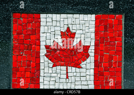 Flagg del Canada come un mosaico nel quartiere finanziario - Monumento del soldato universale, USA, New York City, Manhattan Foto Stock