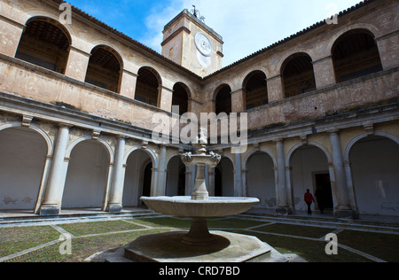Europa Italia,Campania Cilento, Padula, la Certosa di San Lorenzo chiostro Foto Stock