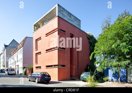 Casa Rossa, Tremonia case di architetti, Dortmund, la zona della Ruhr, Renania settentrionale-Vestfalia, Germania, Europa PublicGround Foto Stock