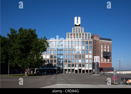Dortmund U, U Tower, ex birrificio Union, centro di arte e cultura, la posizione servizio, Dortmund, la zona della Ruhr Foto Stock