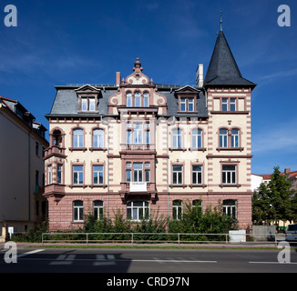 Townhouse, periodo Gruenderzeit, Eisenach, Turingia, Germania, Europa PublicGround Foto Stock