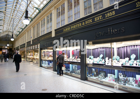 Argyll arcade arcade in stile vittoriano in gran parte di gioiellieri negozi Glasgow Scotland Regno Unito Foto Stock