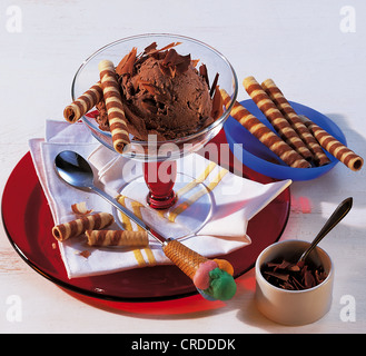 Gelato al cioccolato al latte, USA. Foto Stock