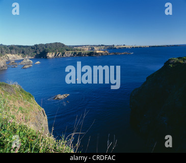 Promontori DEL NORD DELLA COSTA DELLA CALIFORNIA, RUSSO GULCH State Park, California (a sud di Fort Bragg) Foto Stock