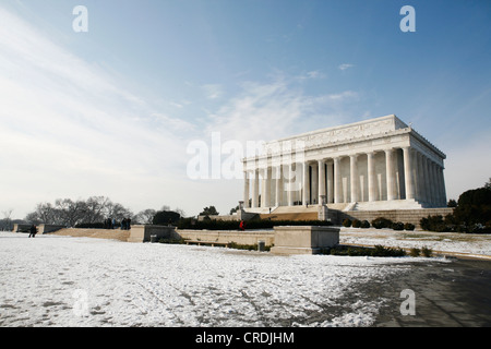 La Abraham Lincoln Monumento di Washington DC, Stati Uniti d'America, America Foto Stock