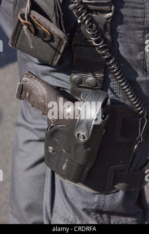 Pistola, pistola, la polizia, dazio arma, custodia, Germania Foto Stock