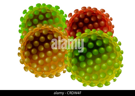 Virus, scienceart, illustrazione Foto Stock