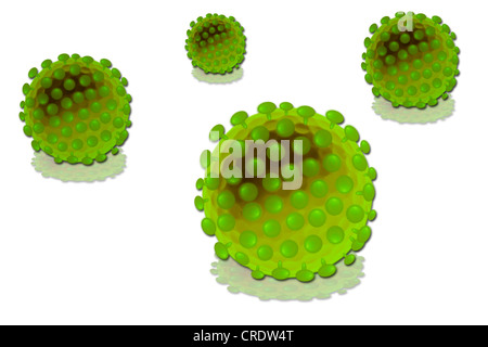 Virus, scienceart, illustrazione Foto Stock