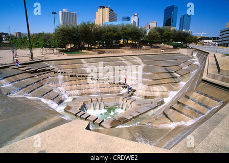 FORT WORTH GIARDINI D'ACQUA / HOUSTON ST. E 13TH STREET, TEXAS Foto Stock