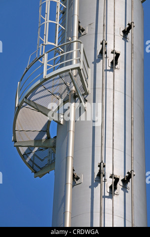 Torcia a gas di Kokerei Schwelgern, cokeria, ThyssenKrupp Steel Works in Hamborn, Duisburg, Renania settentrionale-Vestfalia Foto Stock