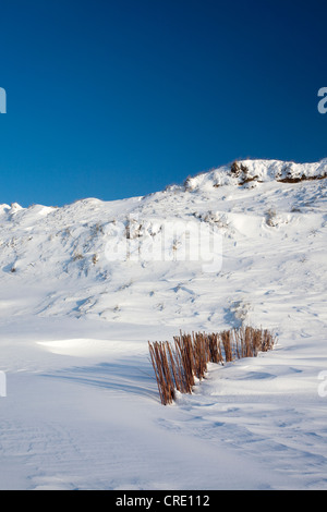 Atmosfera invernale con ghiaccio e neve, isola di Sylt, Schleswig-Holstein, Germania, Europa Foto Stock