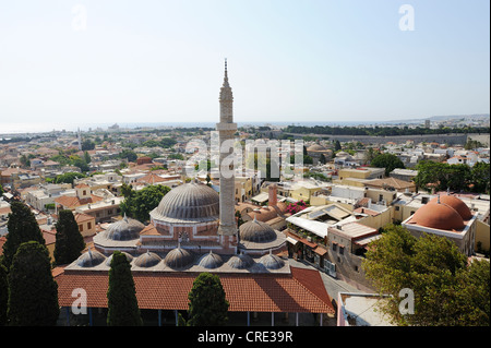 Sueleyman moschea nella città vecchia di Rodi, Rodi, Grecia, Europa Foto Stock