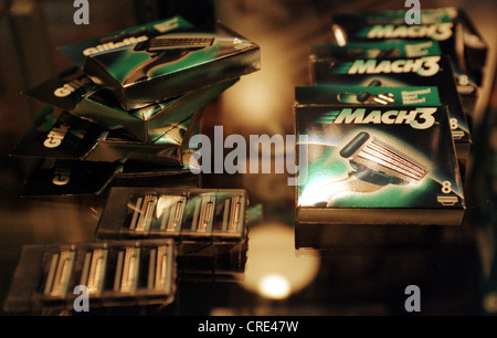 Gillette Mach3 triple-lama sistema di rasatura Foto Stock