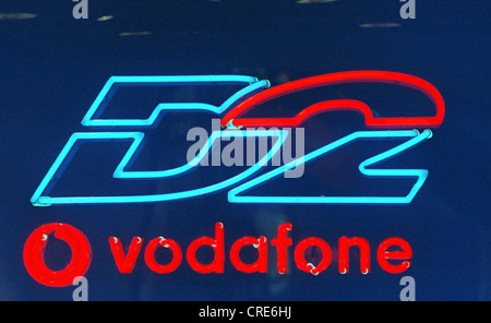 Il logo del fornitore di servizi di telecomunicazione Vodafone D2 Foto Stock