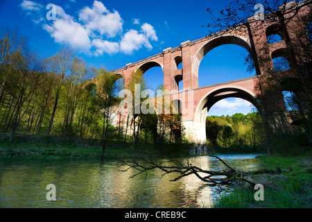 Ponte Eltertal vicino Jocketa, in Germania, in Sassonia, Vogtlaendische Schweiz Foto Stock