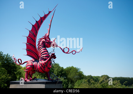 Xxxviii (gallese) Divisione Memorial al legno Mametz, Somme, Francia Foto Stock