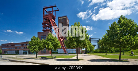 Heritage-protected copricapo dell'ex miniera di carbone Nordstern presso il Parco Nordstern, in Germania, in Renania settentrionale-Vestfalia, la zona della Ruhr, Gelsenkirchen Foto Stock