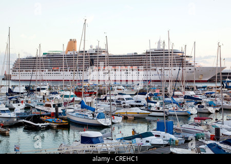 La nave di crociera Arcadia nella marina, Funchal, Madeira, Portogallo, Europa Foto Stock