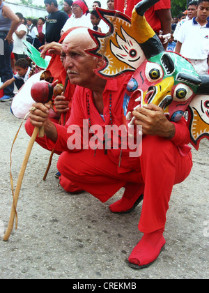 Diavoli danzanti durante la festa del Corpus Christi, Venezuela, San Francisco di Yare Foto Stock