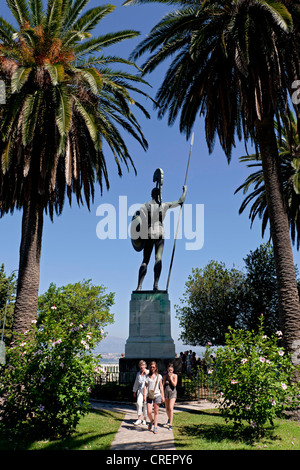 Il Vittorioso Achille, statua nel giardino di palazzo Achillion vicino a Gastouri, EST CORFU, CORFU, ISOLE IONIE Foto Stock