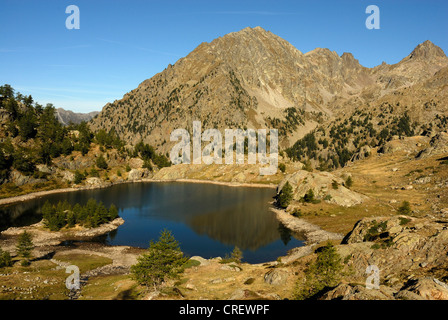 Lac de Trecolpas, Francia, Alpi Alpi Marittime, il Parco Nazionale del Mercantour Foto Stock