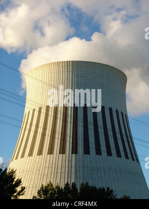 La stazione di potenza Reuter West, torre di raffreddamento, Germania Berlino Foto Stock