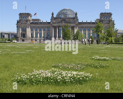 Il palazzo del Reichstag - Platz der Republik, Germania Berlino Foto Stock