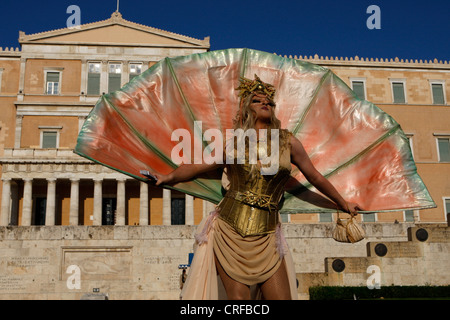 Comunità gay in Grecia parate nel centro di Atene Foto Stock