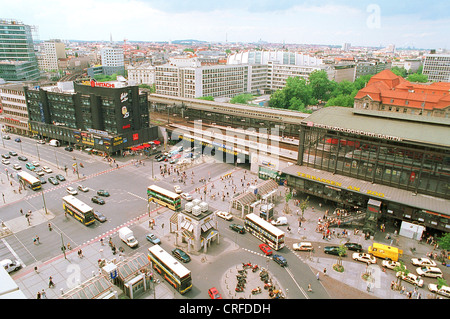 Vista aerea della stazione dello Zoo di Berlino, Germania Foto Stock