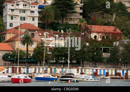 Le barche nel porto, Herceg Novi, Montenegro Foto Stock