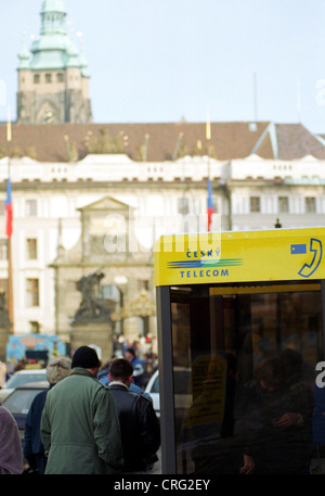 Praga Repubblica Ceca, Cesky Telecom Foto Stock