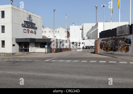 Tennent Caledonian Wellpark Brewery cancello principale, Duke Street, Glasgow, Scozia, Regno Unito Foto Stock