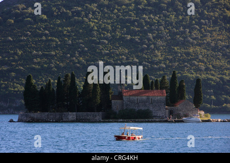 Isola di San Giorgio, Perast, Montenegro Foto Stock