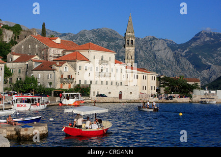 Città vecchia di Perast, Montenegro Foto Stock