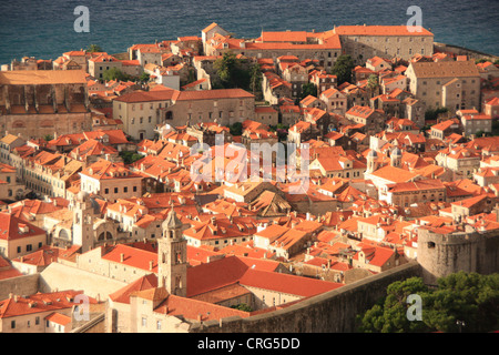 I tetti della Città Vecchia, Dubrovnik, Croazia Foto Stock