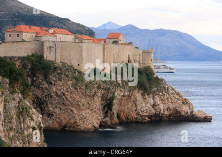 Le mura della città di Dubrovnik, Croazia Foto Stock