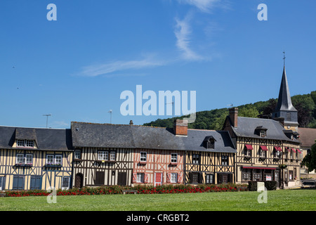 Le Bec-Hellouin, Alta Normandia, Francia Foto Stock