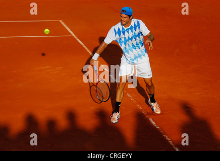 Tommy Haas della Germania in azione all'aperto francese 2012 Foto Stock