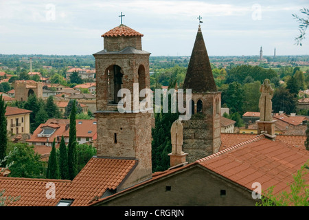 Vista sulla città, l'Italia, Veneto, Marostica Foto Stock