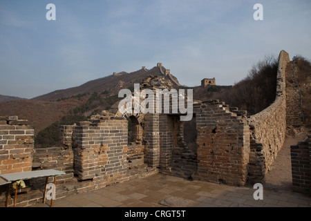 Vista in sezione della Grande Muraglia Cinese a Simatai vicino Pechino CINA Foto Stock