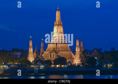 Il Wat Arun tempio di notte, Thailandia, Bangkok Foto Stock